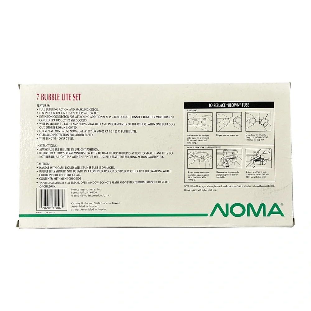 NOMA Holiday Bubble Light Set - Red and Green